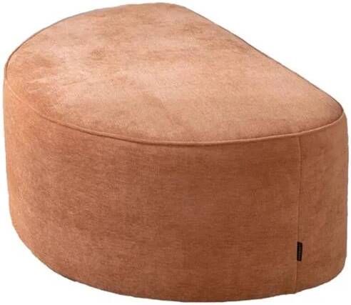 Bronx71 Hocker Neso halve maan stof gemêleerd terracotta.