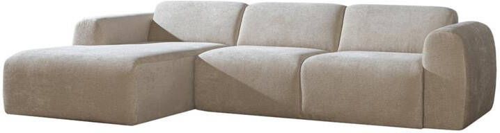 Bronx71 Hoekbank Maine chenille stof beige links