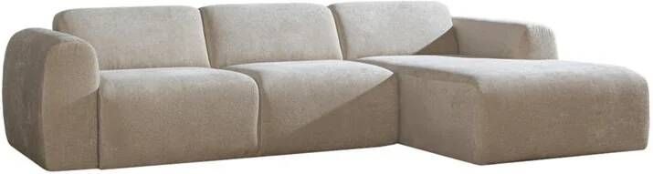 Bronx71 Hoekbank Maine chenille stof beige rechts