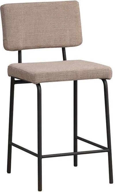 Bronx71 Scandinavische barkruk Espen taupe gerecyclede stof 64-77 cm.