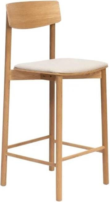 Bronx71 Scandinavische barkruk Inez naturel eiken| off white 70 cm