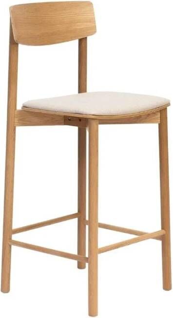 Bronx71 Scandinavische barkruk Jane naturel eiken| off white 80 cm