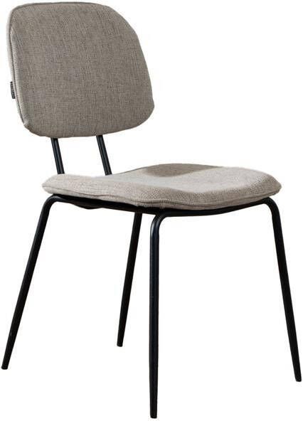Bronx71 Scandinavische eetkamerstoel Ivar gerecyclede stof taupe.