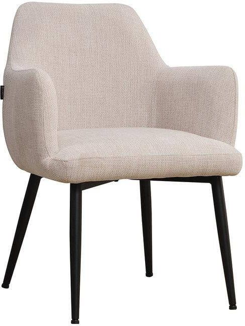 Bronx71 Scandinavische eetkamerstoel Lars beige gerecyclede stof.