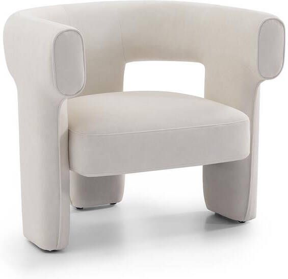 Bronx71 Scandinavische fauteuil Bibi chenille off white.