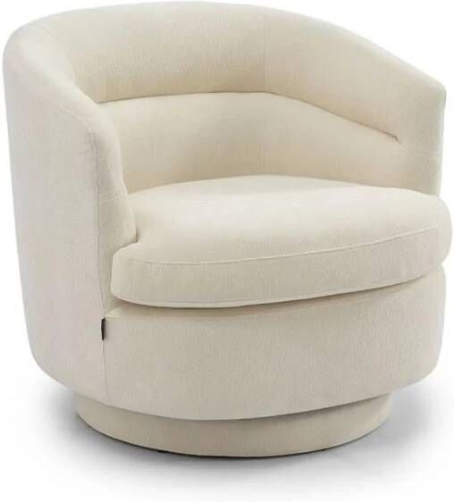 Bronx71 Scandinavische fauteuil Valerie draaibaar chenille off white.