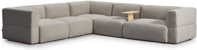 Bronx71 Scandinavische hoekbank Karla chenille taupe 6-zits