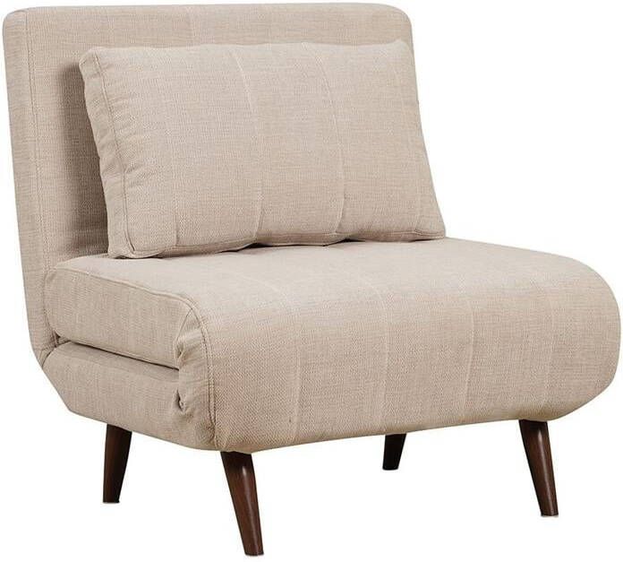 Bronx71 Slaapfauteuil Hanna gerecyclede stof beige.
