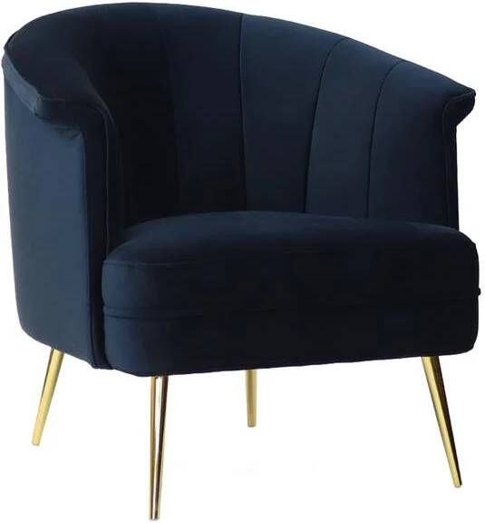 Bronx71 Stoel babykamer Amy velvet blauw.