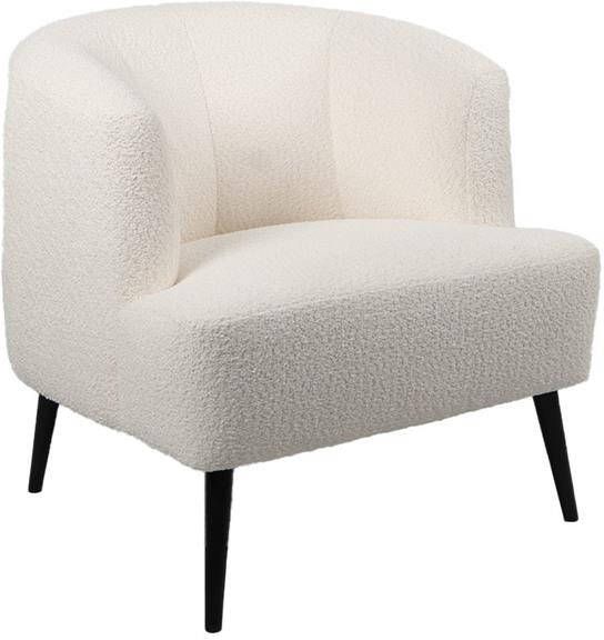 Bronx71 Teddy bouclé fauteuil Nora wit