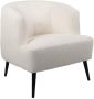 Bronx71 ® Teddy bouclé fauteuil Nora wit - Thumbnail 2