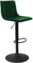 Bronx71 ® Barkruk groen velvet Frenkie Barstoel in hoogte verstelbaar 60 76cm Barkrukken met rugleuning Barstoelen met rugleuning Draaibaar Groene barkruk velvet Velours Fluweel - Thumbnail 2