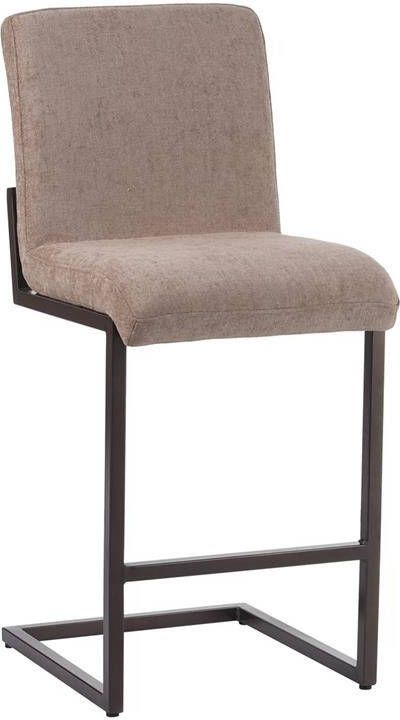 Bronx71 Velvet barkruk Lio taupe 70 cm