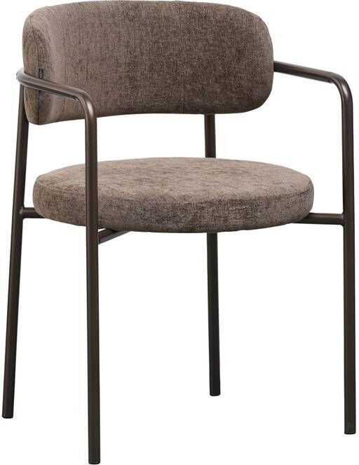 Bronx71 Velvet eetkamerstoel Gio bruin