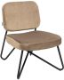 Bronx71 ® Velvet fauteuil taupe Julia Zetel 1 persoons Relaxstoel Kleine fauteuil Fluweel Velours - Thumbnail 2