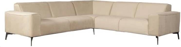 Bronx71 Velvet hoekbank Vegas beige links rechts.