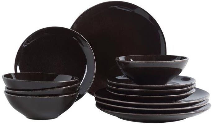 Broste Copenhagen Nordic Serviesset 12-delig Coal