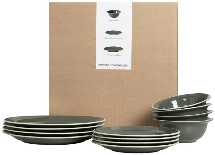 Broste Copenhagen Taverna Serviesset 12-delig Groen