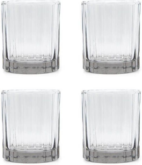 Brût Homeware Set van 4 Whiskey Tumbler 25 CL helder