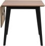 Fyn Eetafel Elev 80x80 cm eiken blad-zwarte poot met aanhangblad - Thumbnail 2