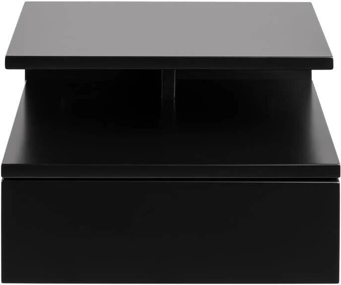 Fyn Ashley nachtkastje wandhangend met 1 plank en 1 lade zwart. - Foto 2