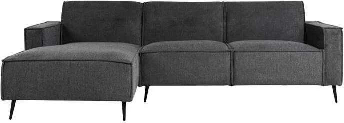 By fonQ Bo Hoekbank met Chaise Longue Links Linnen Antraciet