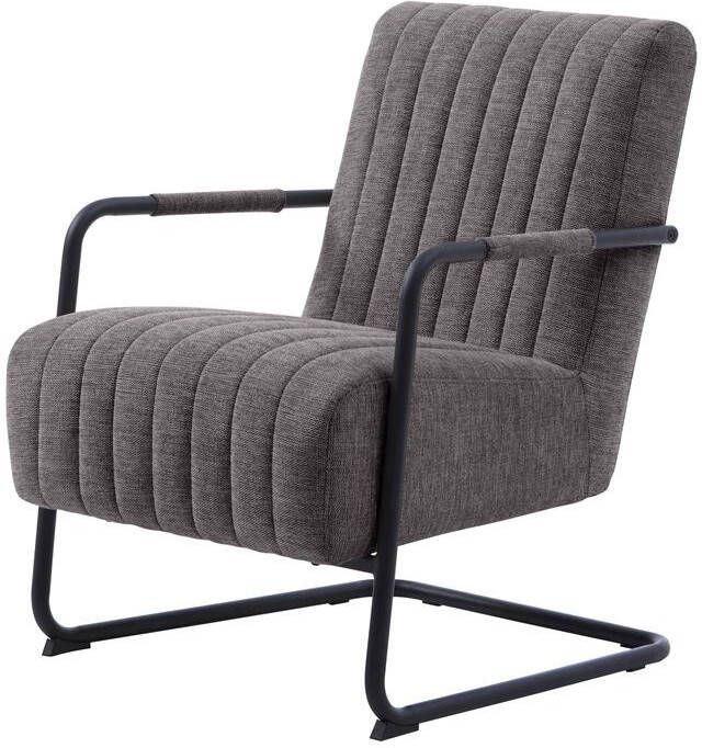 Giga Meubel Giga Living Fauteuil Stof Metaal Donkergrijs Incl. Armleuning Trout