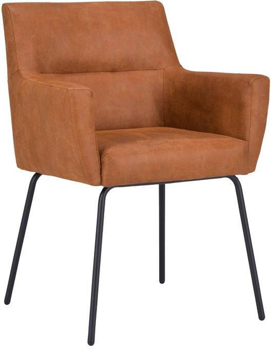 By fonQ Bull Eetkamerstoel Microleder Cognac