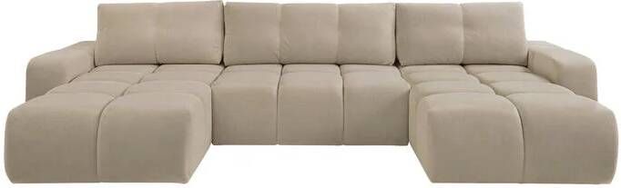 By fonQ Charme U-bank met Slaapfunctie Chenille Beige