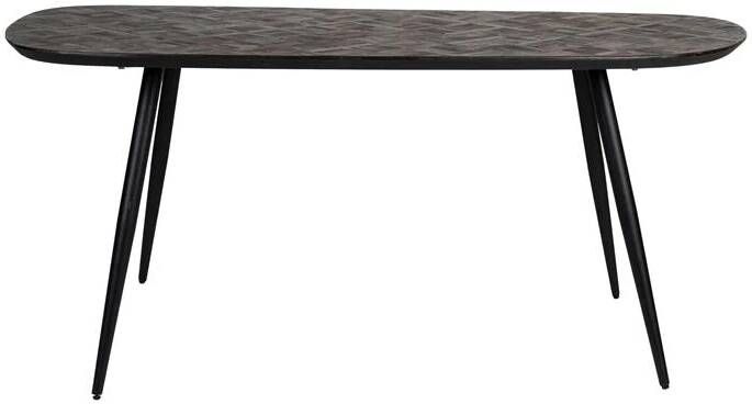 by fonQ Checkers Eettafel Teakhout 180 x 90 cm Rechthoekig