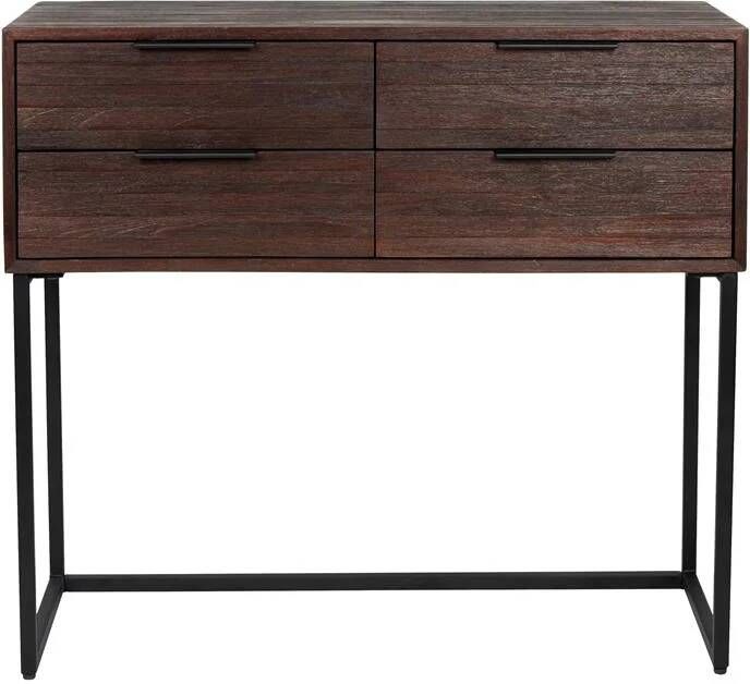 Housecraft Living Housecraft Webster Ladekast Kast Klein 4 lades Teakhout Bruin