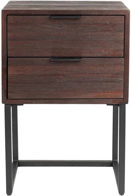 Housecraft Living Housecraft Webster Bijzettafel Nachtkastje Teak Hout Bruin