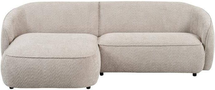 By fonQ Chubby Hoekbank met Chaise Longue Links Bouclé Greige