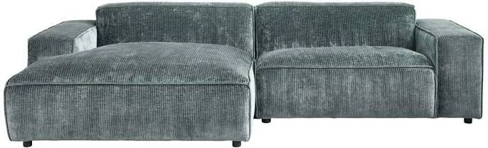By fonQ Chunky Hoekbank met Chaise Longue Links Teal Rib