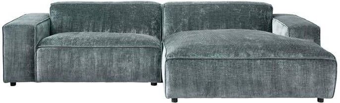 By fonQ Chunky Hoekbank met Chaise Longue Rechts Teal Rib