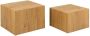 Bendt Vierkante Salontafel Flavian Wild Eiken set van 2 stuks - Thumbnail 1