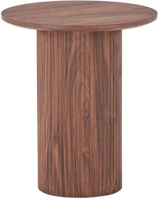 By fonQ Fiss Bijzettafel Ø 40 cm Walnoot