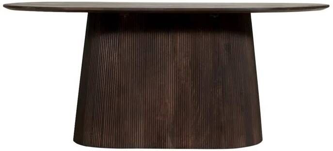By fonQ Grand Eettafel Donkerbruin Mangohout 180 x 100 cm