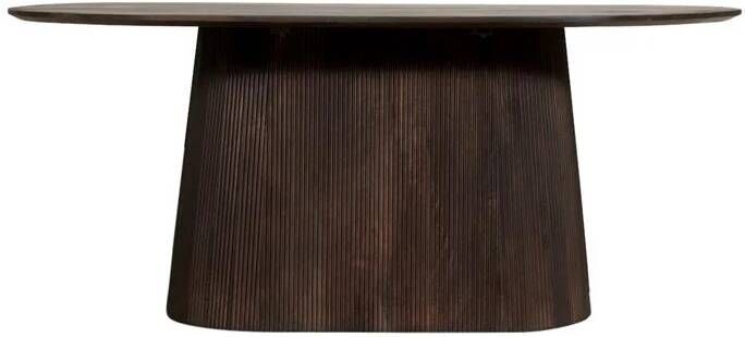 By fonQ Grand Eettafel Donkerbruin Mangohout 200 x 100 cm