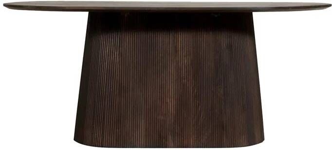 By fonQ Grand Eettafel Donkerbruin Mangohout 230 x 110 cm