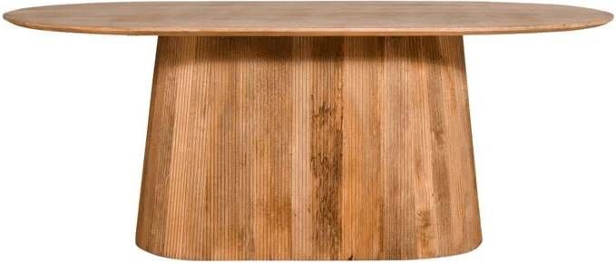 By fonQ Grand Eettafel Lichtbruin Mangohout 180 x 100 cm
