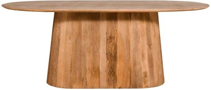 By fonQ Grand Eettafel Lichtbruin Mangohout 230 x 110 cm
