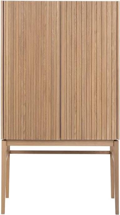 Nuuck Linjer Kast Met Naturel Eiken Onderstel