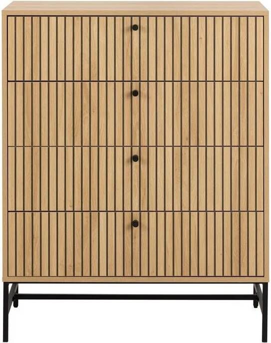 Bendt Ladekast Davon Eikenlook Met 4 laden Naturel