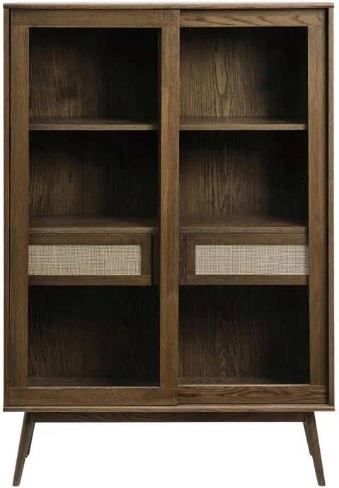 Giga Meubel Giga Living Vitrinekast Barrali Smoked Eiken 160cm