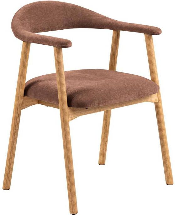 By fonQ Nordic Eetkamerstoel Eikenhout Rosewood