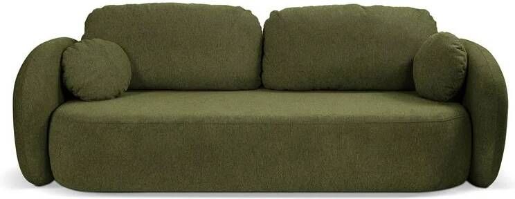 By fonQ Orin 3-zitsbank met Slaapfunctie Chenille Groen