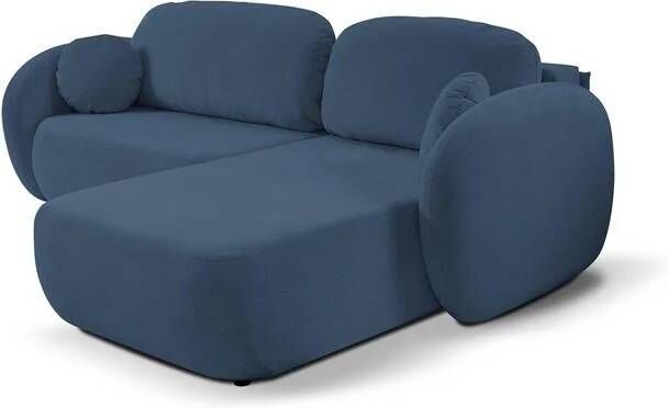 By fonQ Orin Hoekbank Rechts met Slaapfunctie Chenille Blauw