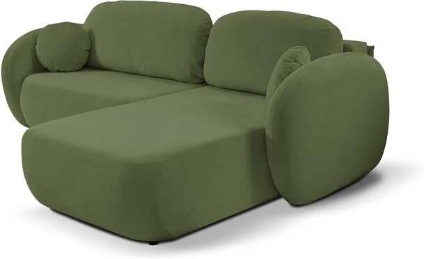 By fonQ Orin Hoekbank Rechts met Slaapfunctie Chenille Groen