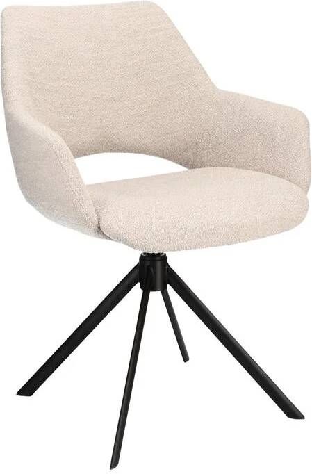 By fonQ Oyster Eetkamerstoel Bouclé Beige